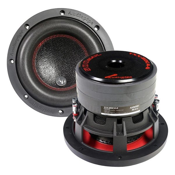 Audiopipe Audiopipe TXXBDC46 6.5 in. Quad Stacked Magnet & 250 watt RMS Compsoite Cone Subwoofer TXXBDC46